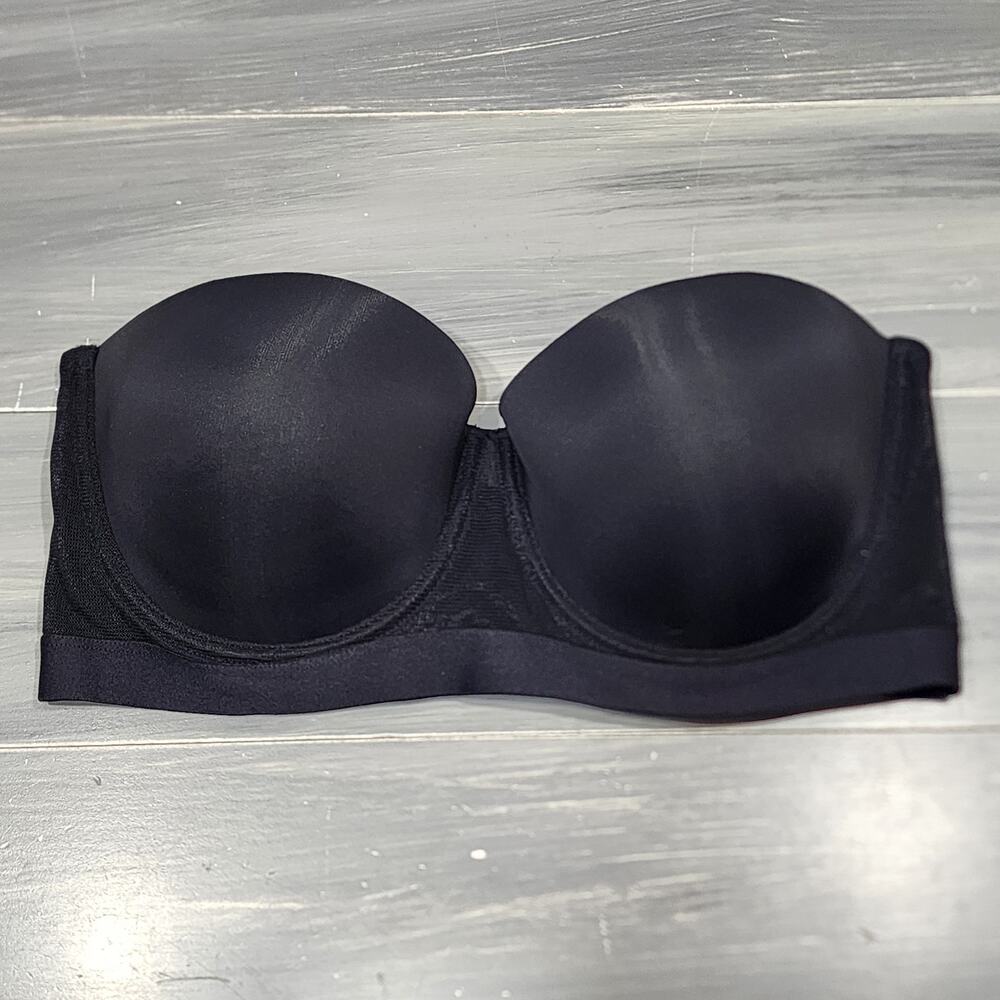 Lively The Smooth Strapless Bra Underwire Lightly Padded 38DD Black